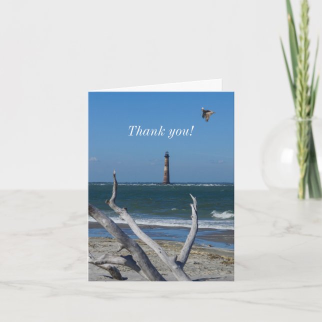 Lighthouse Sightseeing Thank You Card (Front)