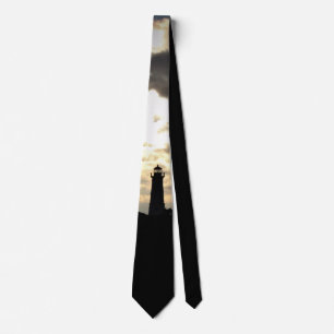 Lighthouse Silhouette Tie