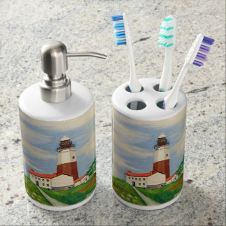 Lighthouse Soap Dispenser & Toothbrush Holder Set
