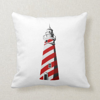 lighthouse spiral red white landing.png throw pillow