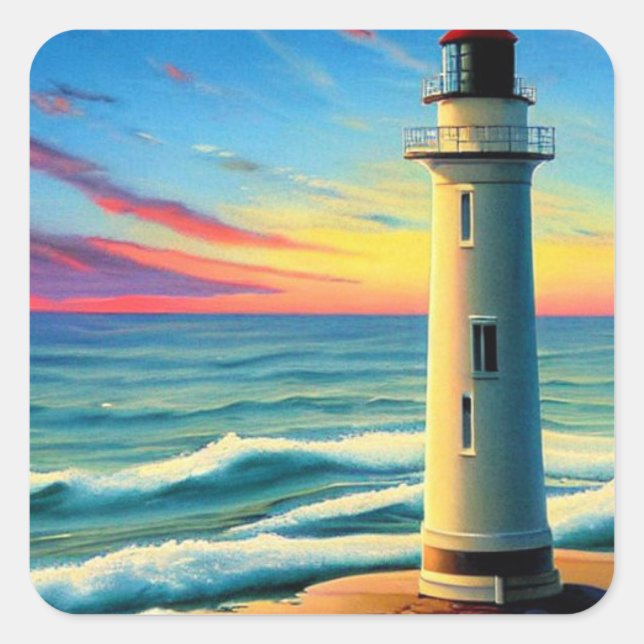 Lighthouse Square Sticker (Front)