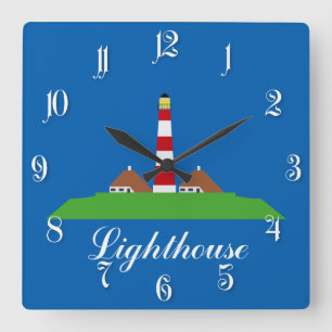 Lighthouse Square Wall Clock