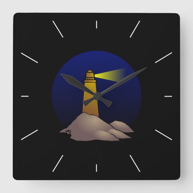 Lighthouse Square Wall Clock (Front)