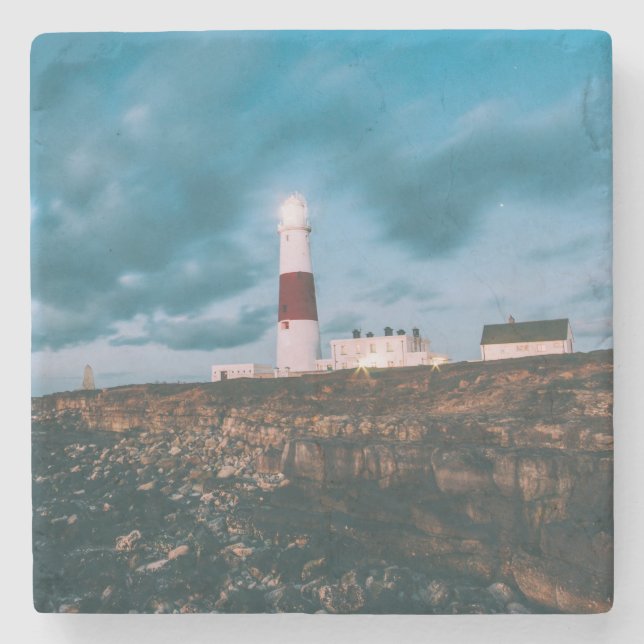 Lighthouse Stone Coaster (Front)