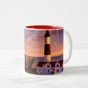 Lighthouse sunrise mug