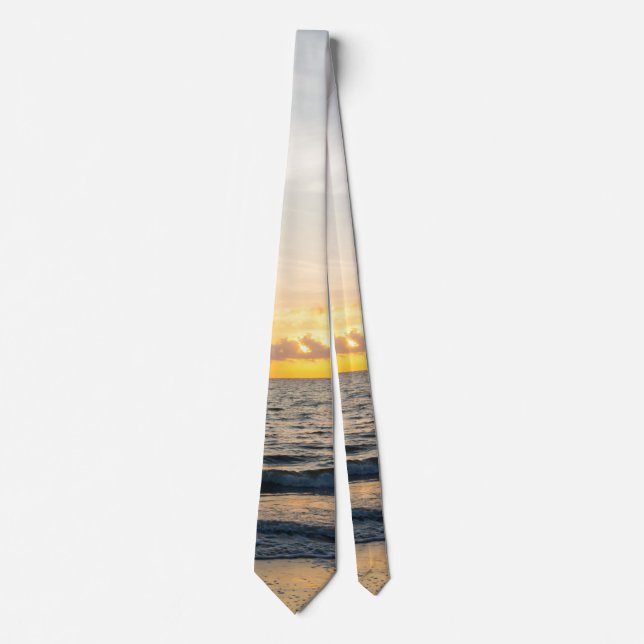 Lighthouse Sunrise Neck Tie (Front)