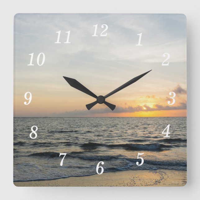 Lighthouse Sunrise Wall Clock (Front)
