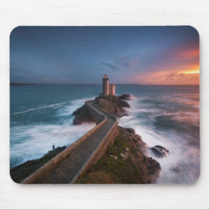 Lighthouse Sunset Plouzané   Finistère, Brittany Mouse Pad