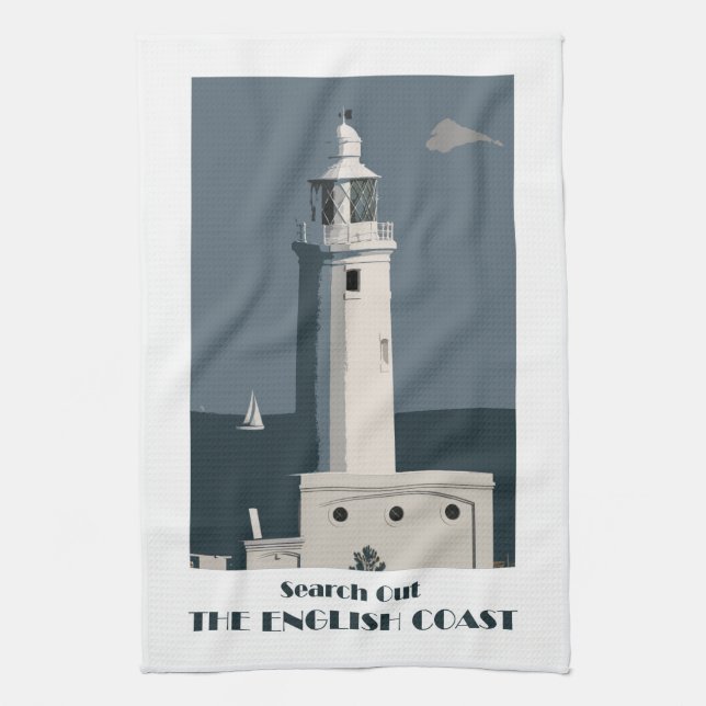 Lighthouse teatowel kitchen towel (Vertical)