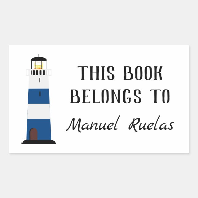 Lighthouse This Book Belongs To Sticker (Front)