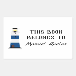 Lighthouse This Book Belongs To Sticker