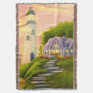 Lighthouse throw blanket