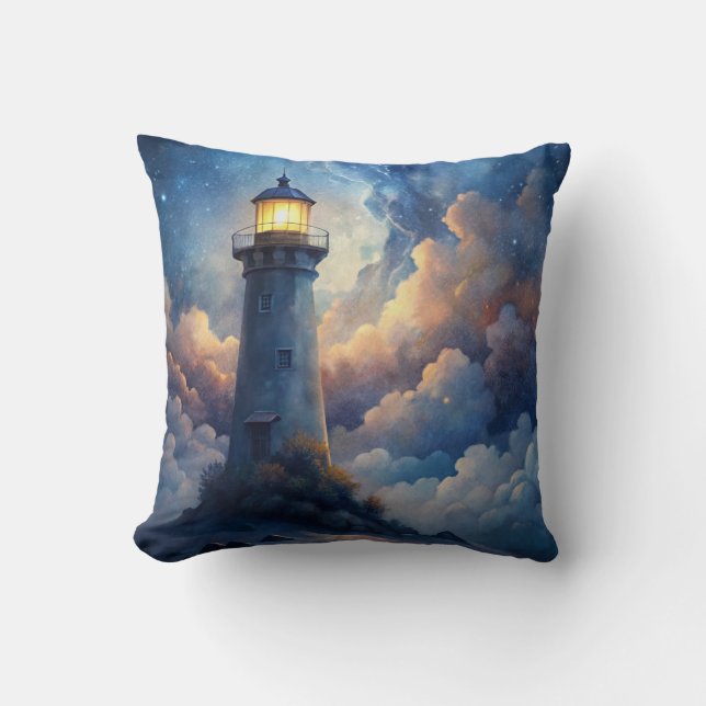 Lighthouse Throw Pillow (Front)