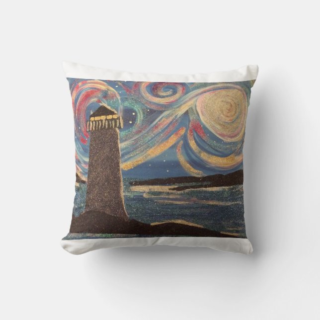 Lighthouse Throw Pillow (Front)