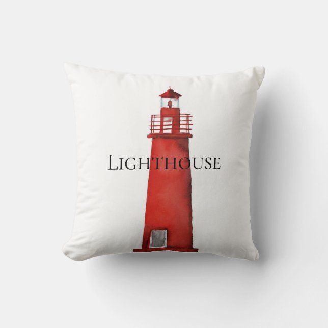 Lighthouse Throw Pillow (Front)