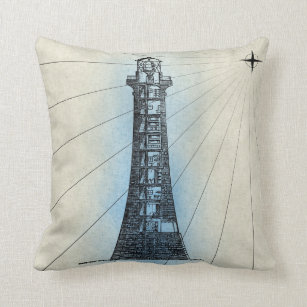 lighthouse throw pillow