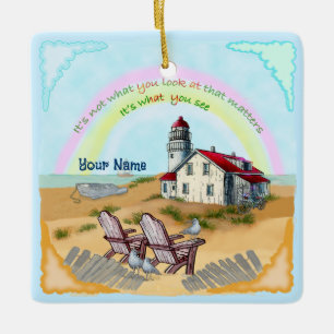 Lighthouse Viewpoint  Ceramic Ornament