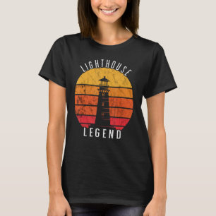 Lighthouse Vintage Sunset Legend Seaside Life Sail T-Shirt
