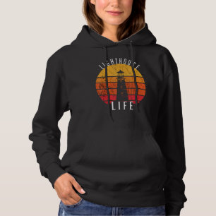 Lighthouse Vintage Sunset Seaside Life Sailing  Se Hoodie