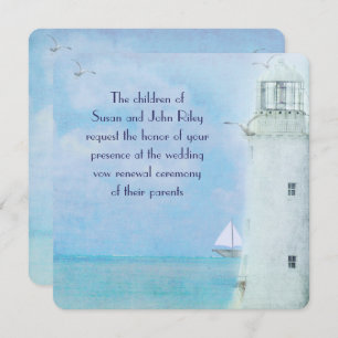 Lighthouse Vow Renewal Invite