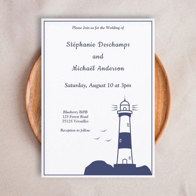 Lighthouse Wedding Invitation (Lighthouse Wedding Invitation)