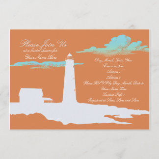 Lighthouse wedding/shower invitation