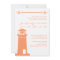 Lighthouse Wedding Venue Coral Nautical Invitation