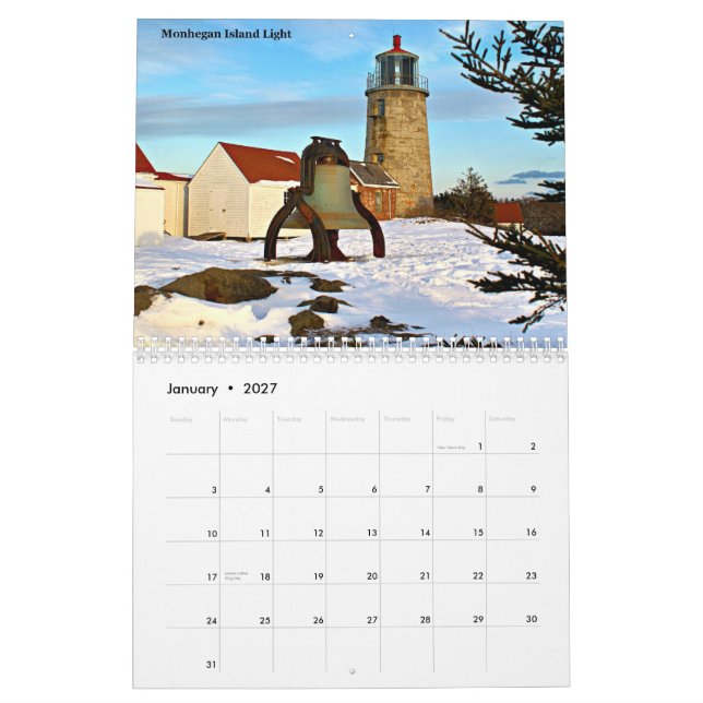 LighthouseGuy.com 2014 Maine Lighthouse Calendar (Jan 2027)