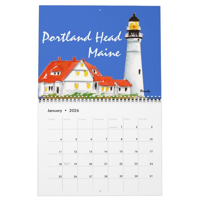 Lighthouses- 2013 Calendar (Jan 2026)