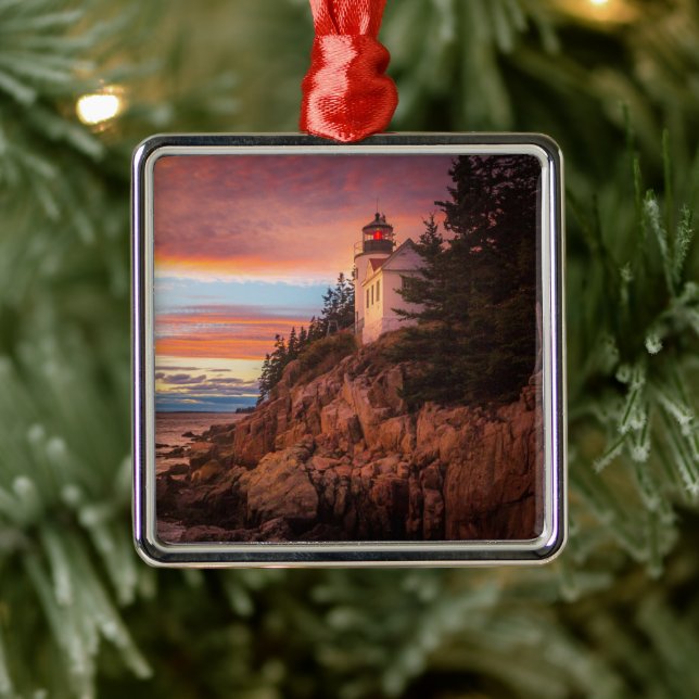 Lighthouses | Acadia National Park Maine Metal Ornament (Tree)