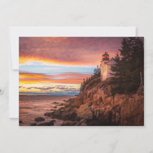 Lighthouses   Acadia National Park Maine Thank You Card