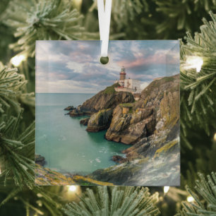 Lighthouses   Baily Lighthouse Dublin, Ireland Glass Ornament