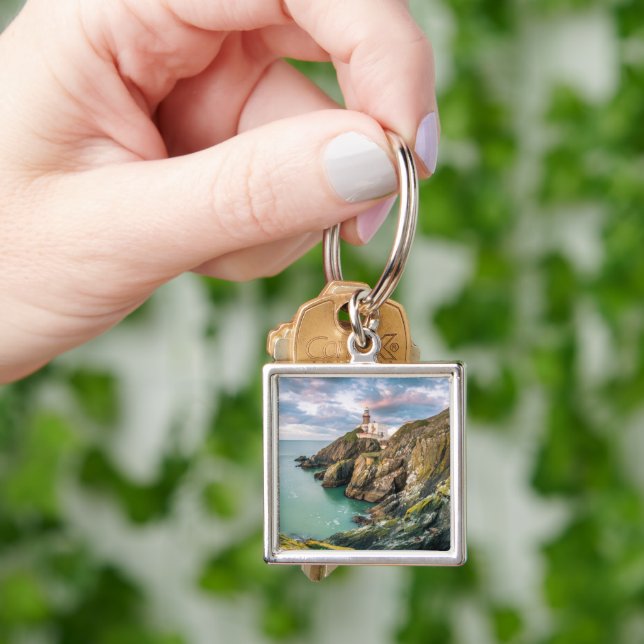 Lighthouses | Baily Lighthouse Dublin, Ireland Keychain (Hand)