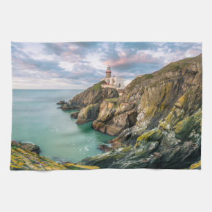 Lighthouses Baily Lighthouse Dublin, Ireland Kitchen Towel