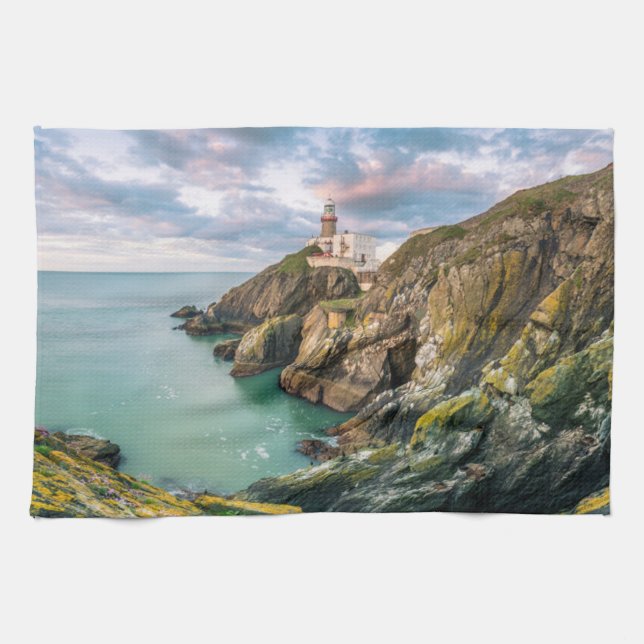 Lighthouses | Baily Lighthouse Dublin, Ireland Kitchen Towel (Horizontal)