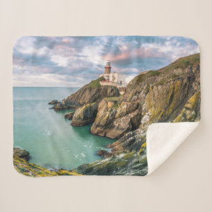 Lighthouses   Baily Lighthouse Dublin, Ireland Sherpa Blanket