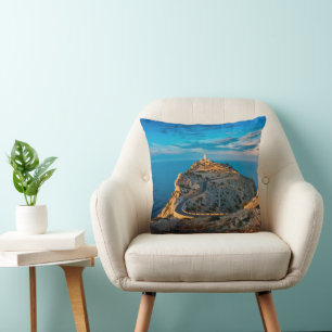 Lighthouses Balearic Islands, Spain Throw Pillow