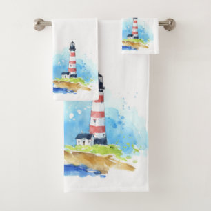 Lighthouses Bath Towel Set