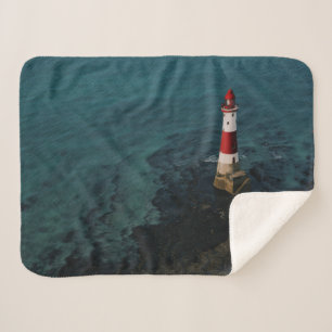Lighthouses   Beachy Head Lighthouse England Sherpa Blanket