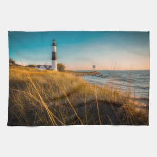 Lighthouses Big Sable Lighthouse Ludington, MI Kitchen Towel