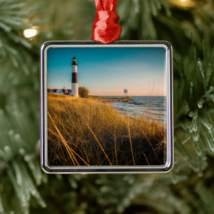 Lighthouses Big Sable Lighthouse Ludington, MI Metal Ornament