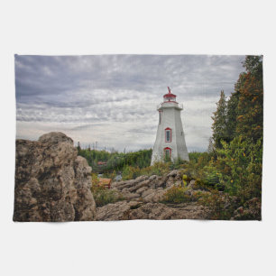 Lighthouses   Big Tub Harbour Tobermory Ontario Kitchen Towel