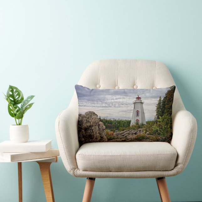 Lighthouses | Big Tub Harbour Tobermory Ontario Lumbar Pillow (Chair)