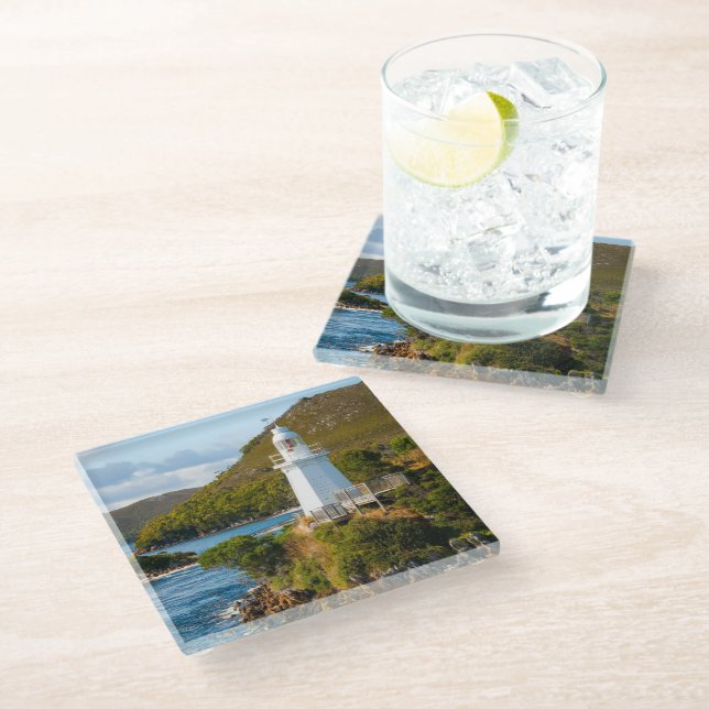 Lighthouses | Bonnet Island Lighthouse Glass Coaster (Angled)