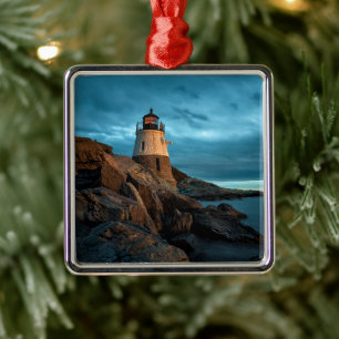 Lighthouses Castle Hill Lighthouse Metal Ornament