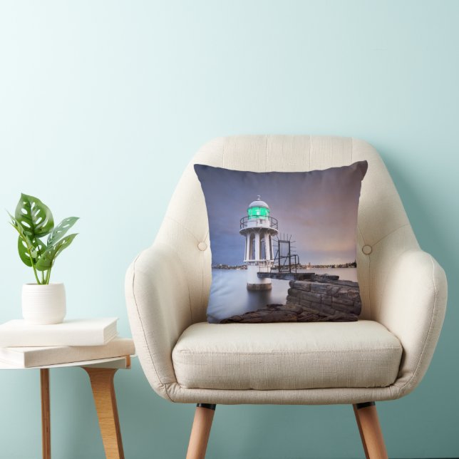 Lighthouses | Cremorne Point Lighthouse Australia Throw Pillow (Chair)