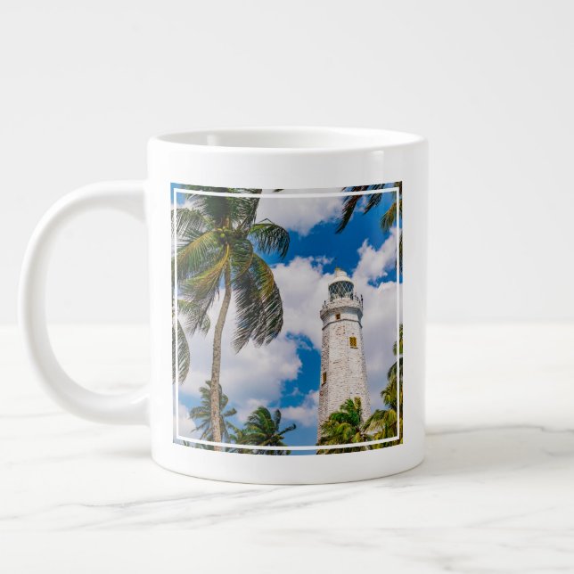 Lighthouses | Dewundara Matara Sri Lanka Large Coffee Mug (Left)