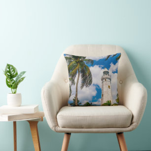 Lighthouses Dewundara Matara Sri Lanka Throw Pillow