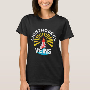 Lighthouses Do Not Have Veins Us Womens Disc Golf  T-Shirt