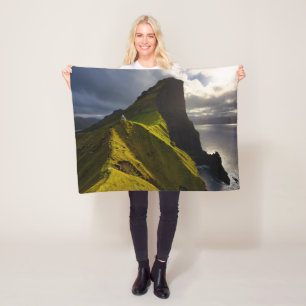 Lighthouses   Faroe Islands Denmark Fleece Blanket